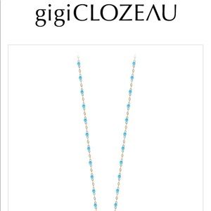 Gigi Clozeau 18K yellow gold turquoise necklace